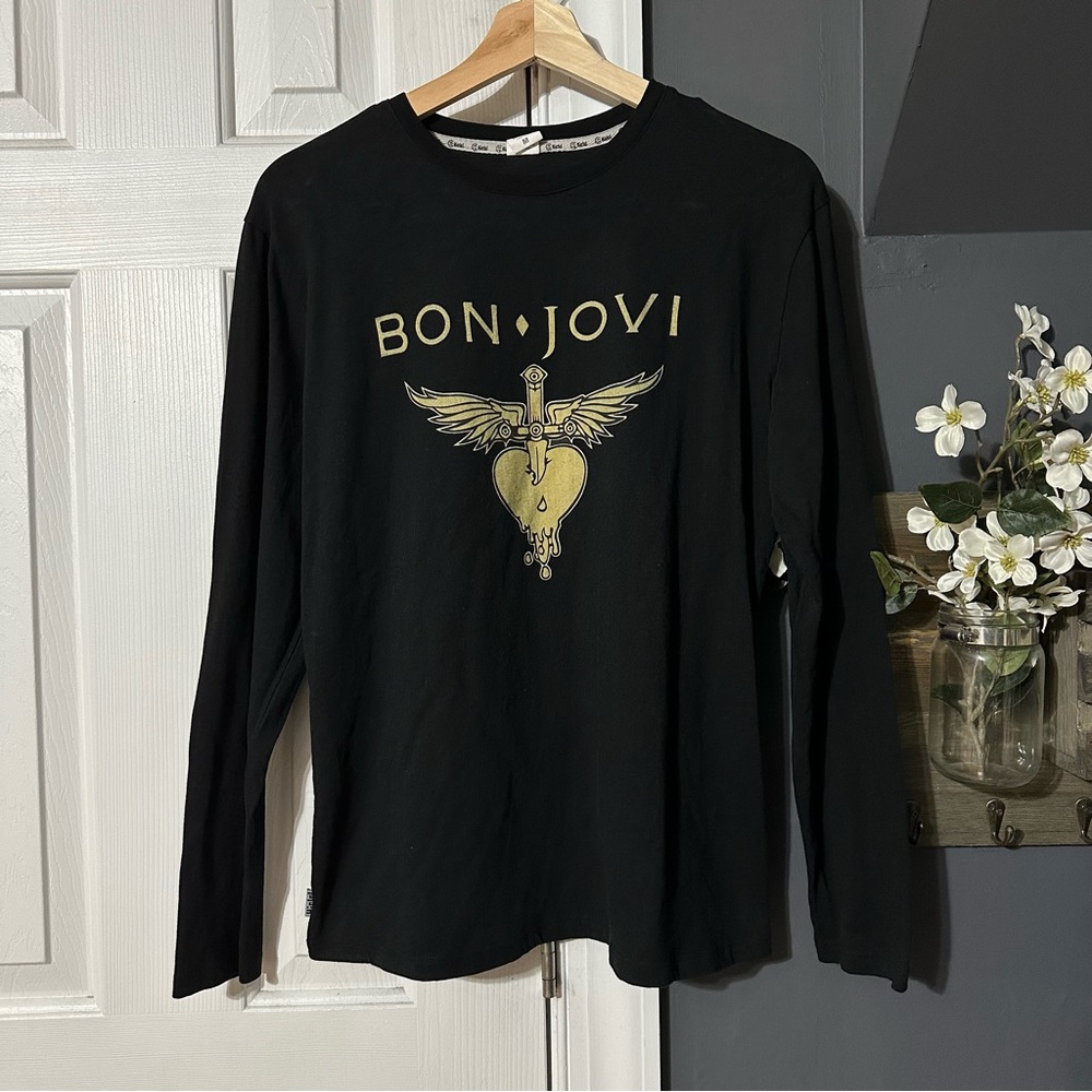 Women's Bon Jovi Black Long Sleeve Shirt